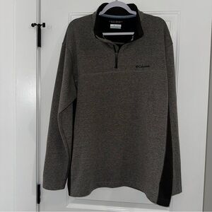 Columbia Omni-Shield Quarter-Zip Pullover Sweater - Gray/Black - Men's XL